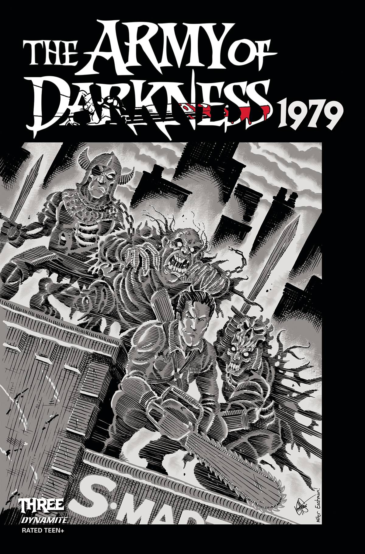 Army of Darkness 1979 #3 Cover N 11 Copy Last Call Incentive Teenage Mutant Ninja Turtles Homage