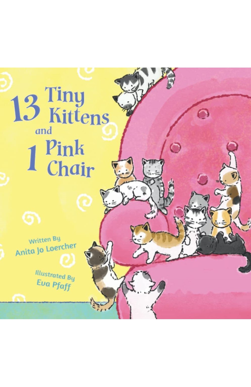 13 Tiny Kittens And 1 Pink Chair