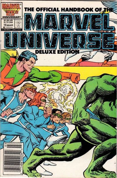 The Official Handbook of The Marvel Universe Deluxe Edition #15 [Newsstand]-Fine (5.5 – 7)