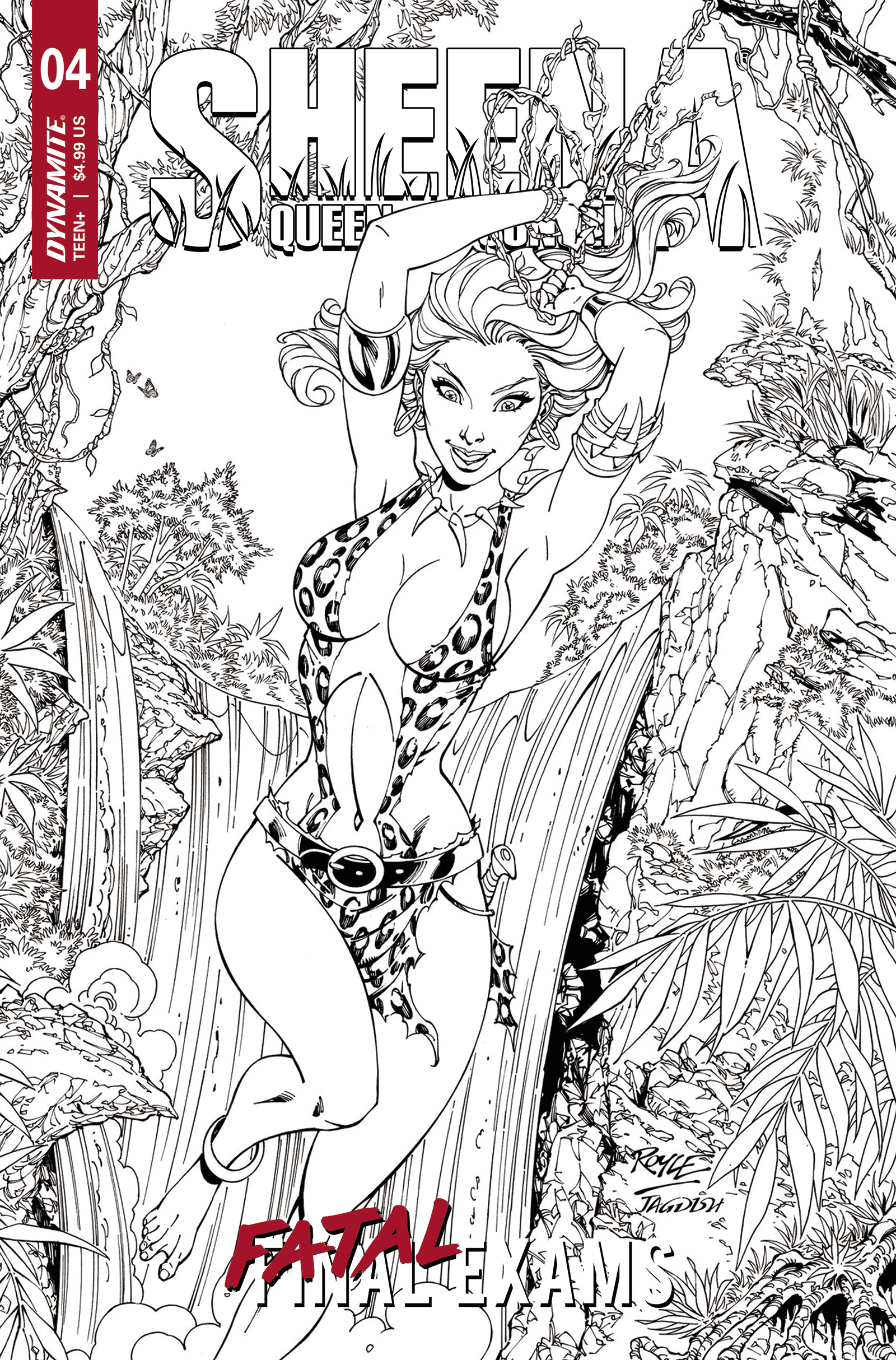 Sheena Queen of the Jungle #4 Cover F 1 for 10 Incentive Royle Line Art