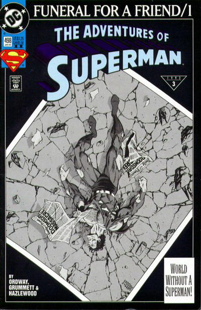 Adventures of Superman #498 [Second Printing] Very Fine