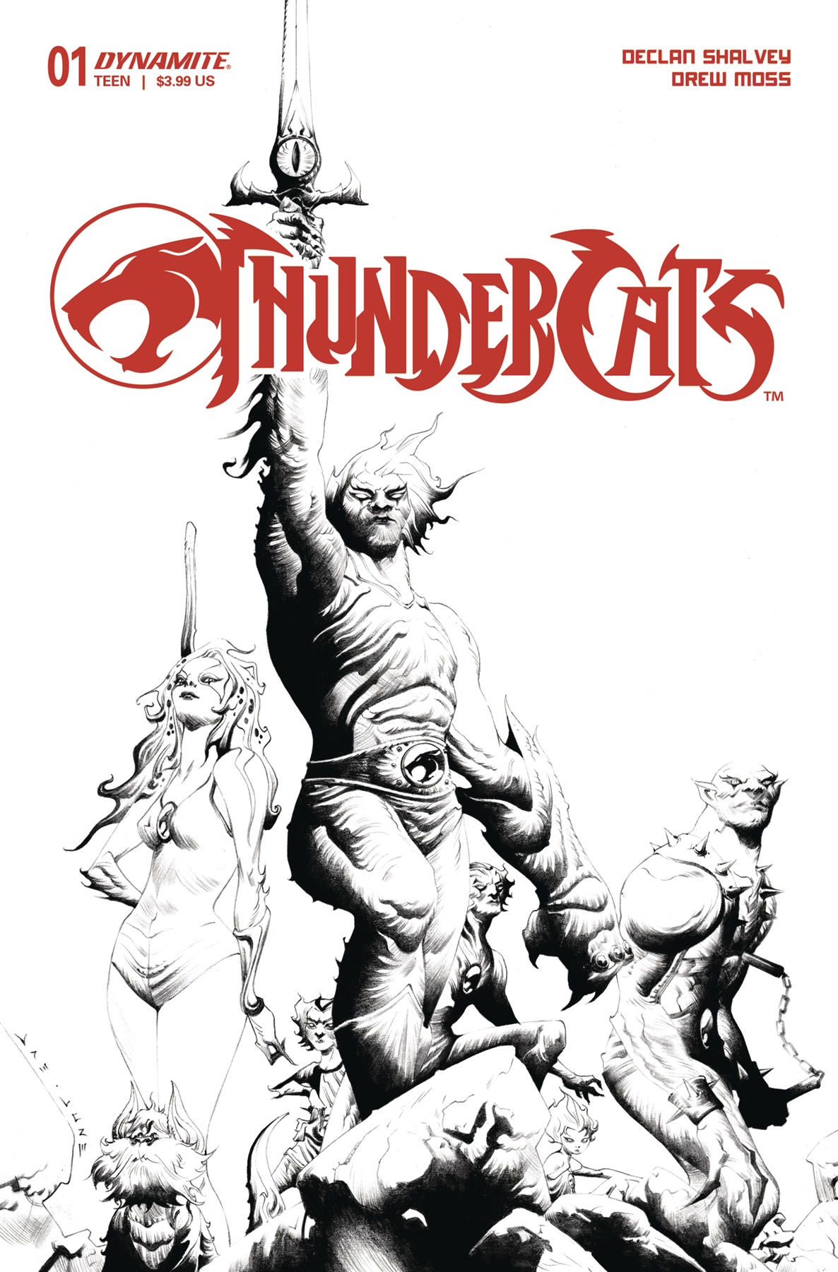 Thundercats #1 Cover T 1 for 25 Incentive Lee Line Art