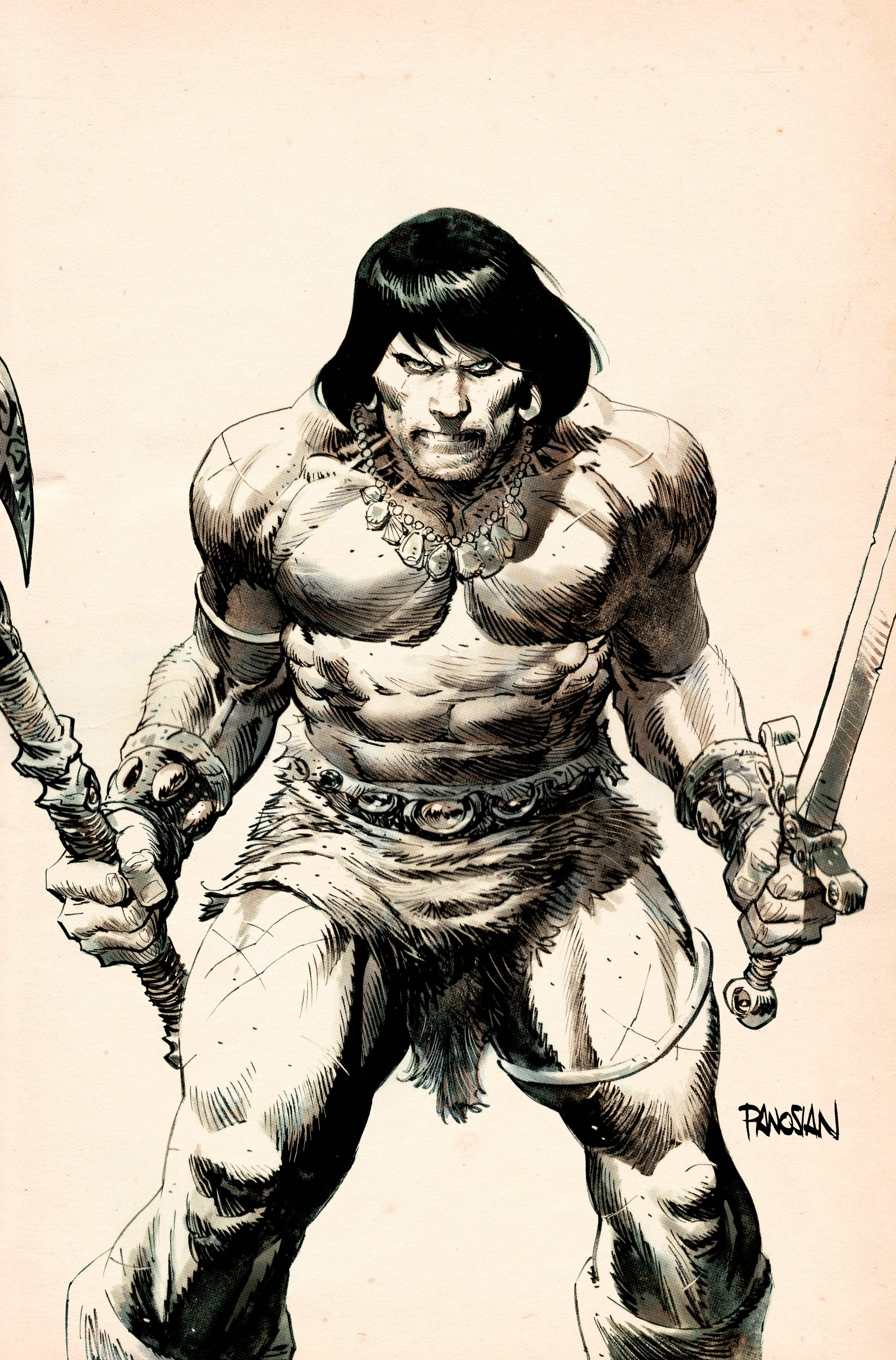 Conan the Barbarian (2023) #1 Cover K 1 for 25 Incentive Panosian Virgin Black & White (Mature)