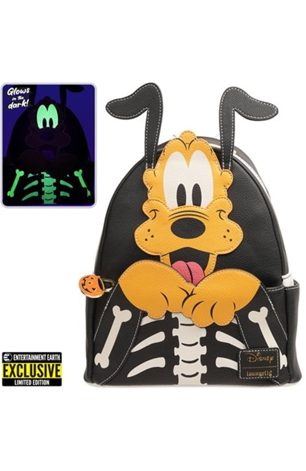 Disney Pluto Skellington Glow-In-The-Dark Mini-Backpack - Entertainment Earth Exclusive