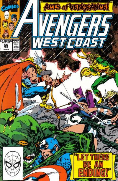 Avengers West Coast #55 [Direct]-Near Mint (9.2 - 9.8)