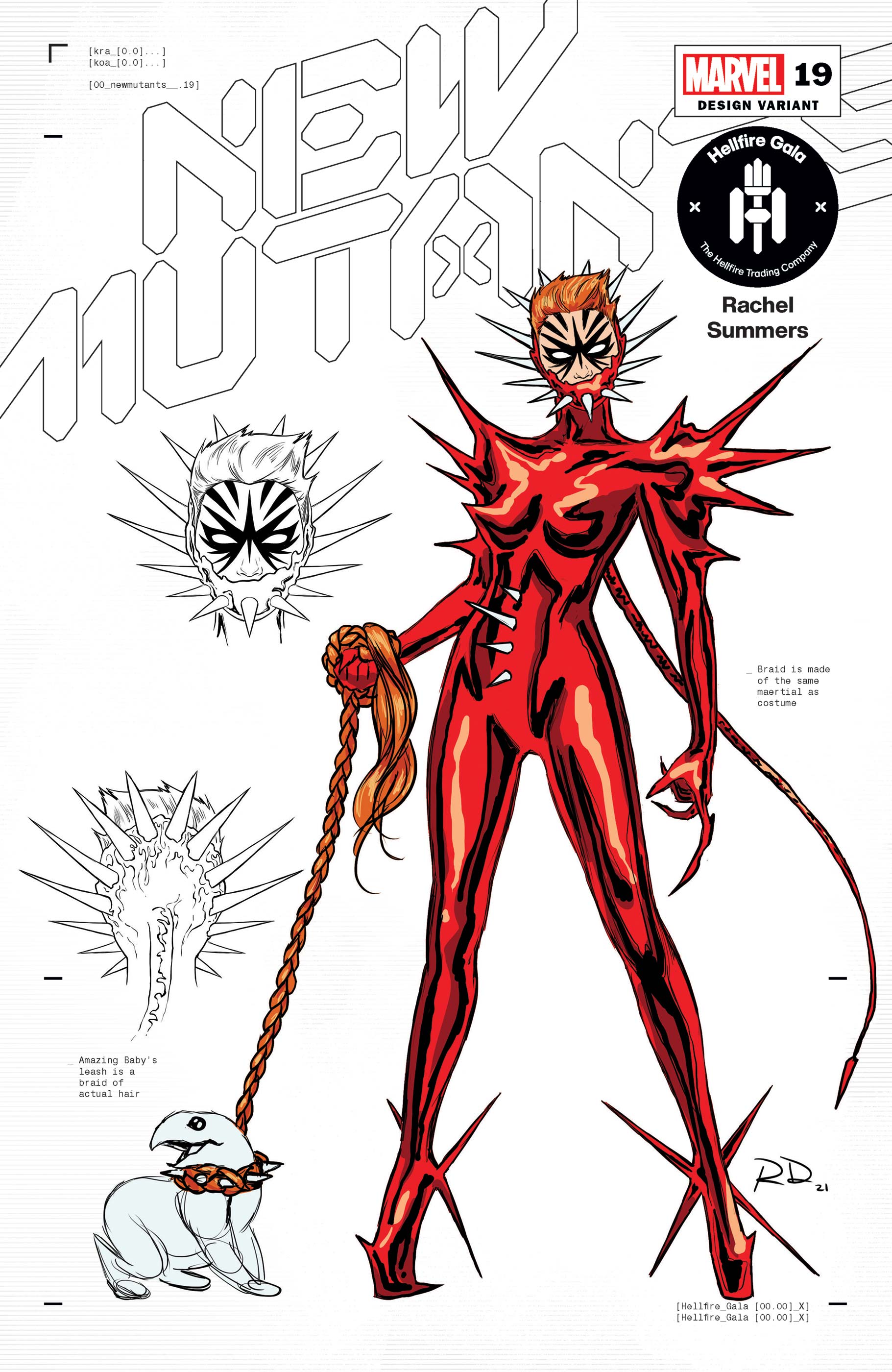 New Mutants #19 Dauterman Rachel Summers Design Variant Gala (2020)
