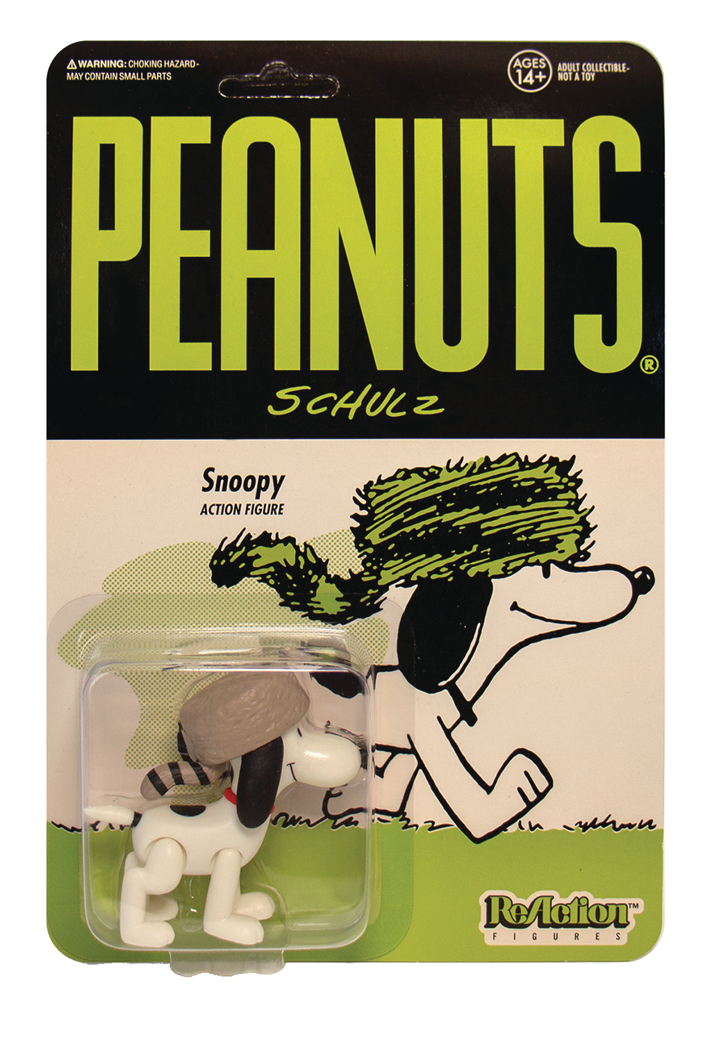 Peanuts Raccoon Hat Snoopy Reaction Figure