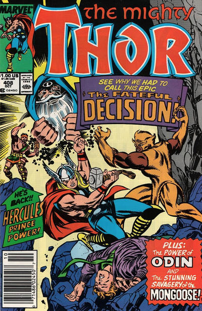 Thor #408 [Newsstand]-Fine (5.5 – 7)