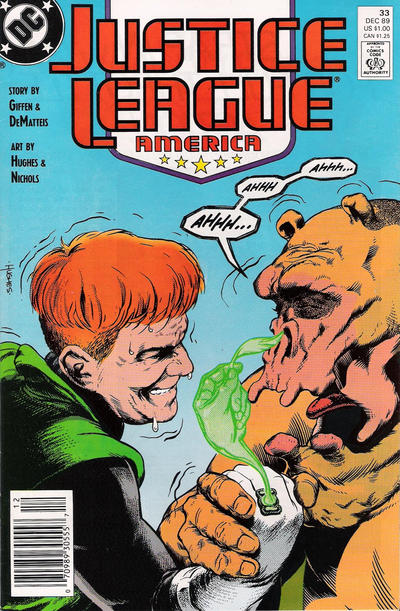 Justice League America #33 (1989) [Newsstand]-Fine (5.5 – 7)