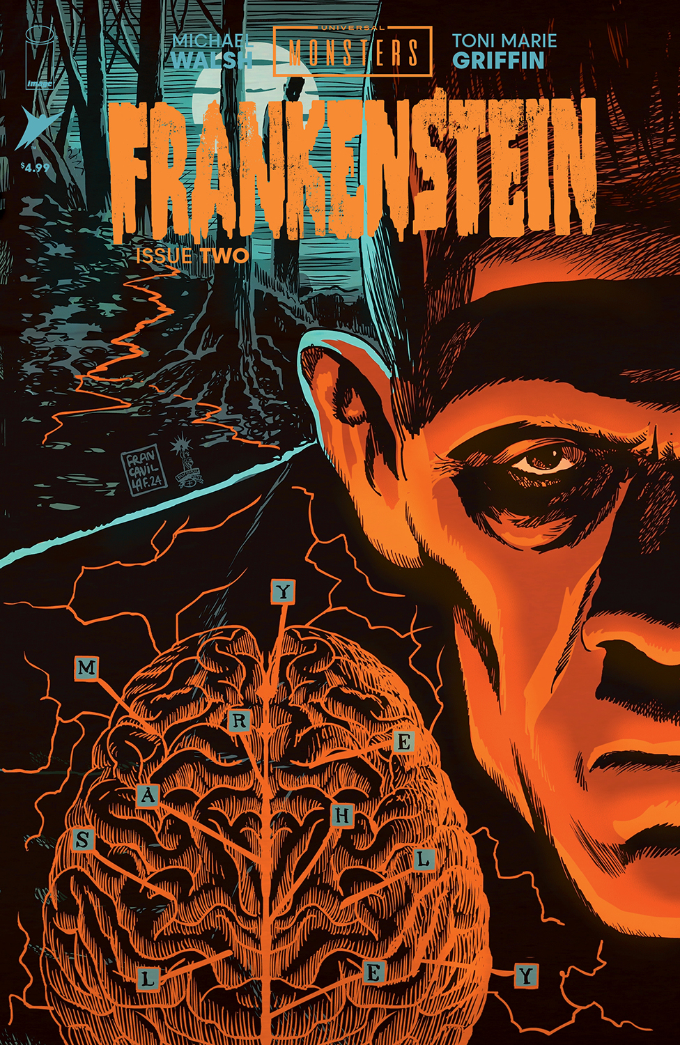 Universal Monsters Frankenstein #2 Cover C 1 for 10 Incentive Francesco Francavilla Connecting Variant (Of 4)