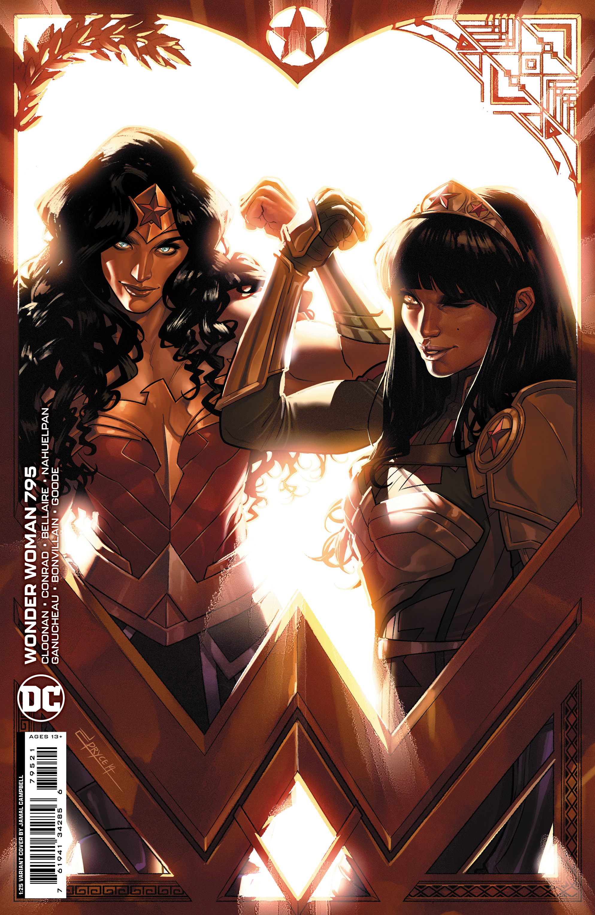 Wonder Woman #795 Cover D 1 for 25 Incentive Jamal Campbell Card Stock Variant (2016)