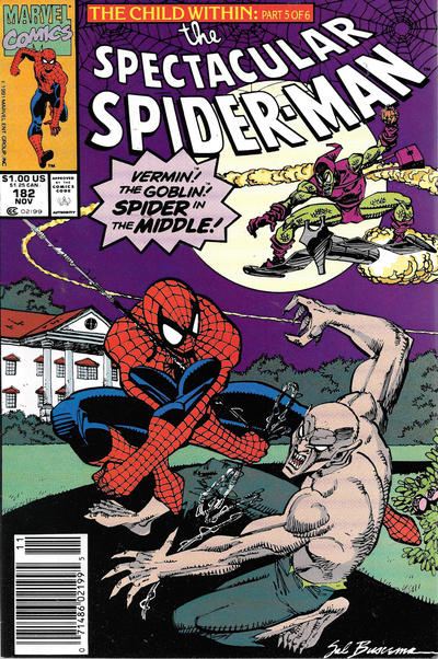 The Spectacular Spider-Man #182 [Newsstand]-Fine (5.5 – 7)