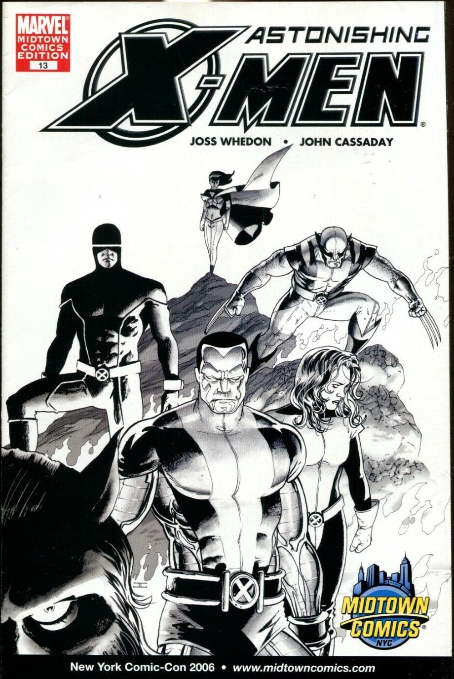 Astonishing X-Men #13 Midtown Variant Sketch Cover(2004)