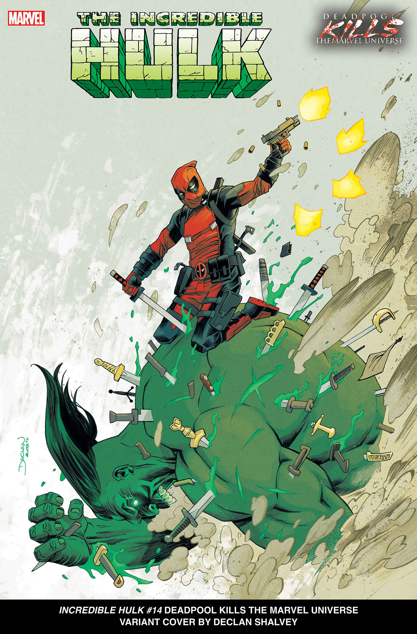 Incredible Hulk #14 Declan Shalvey Deadpool Kills the Marvel Universe Variant (Deadpool/Wolverine: Weapon X-Traction)