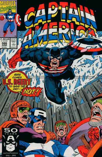 Captain America #386 [Direct] - Fn/Vf 7.0