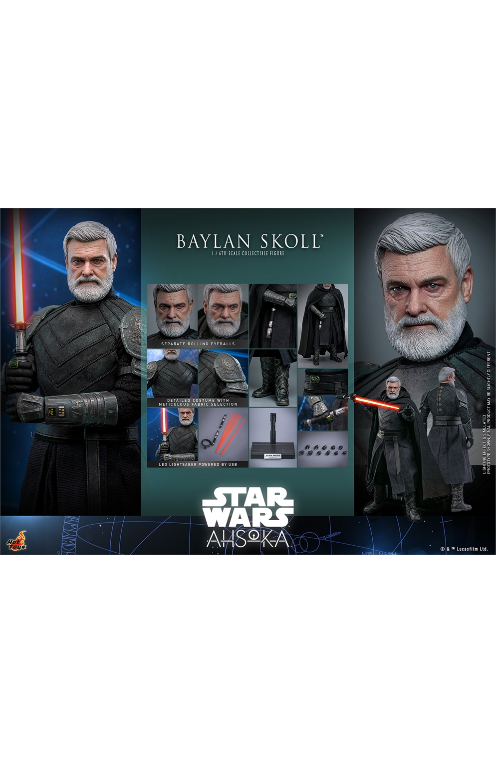 Star Wars Baylan Skoll Sixth Scale Figure By Hot Toys