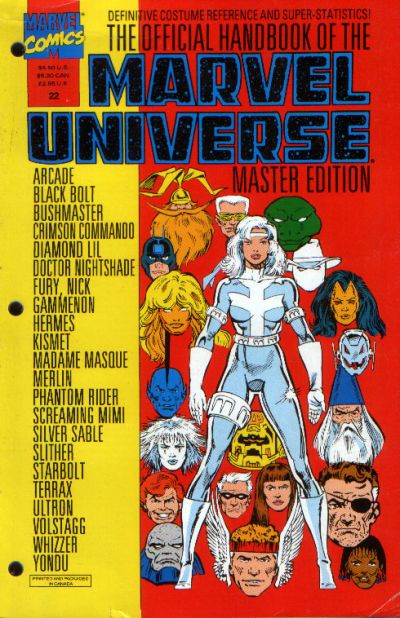 Official Handbook of The Marvel Universe Master Edition #22