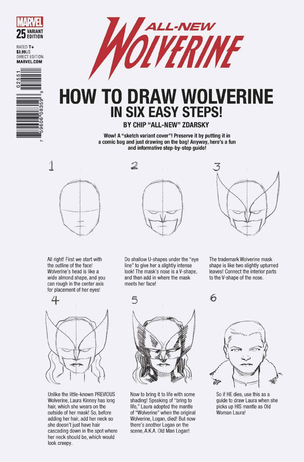 All New Wolverine #25 Zdarsky How To Draw Variant Legacy (2015)