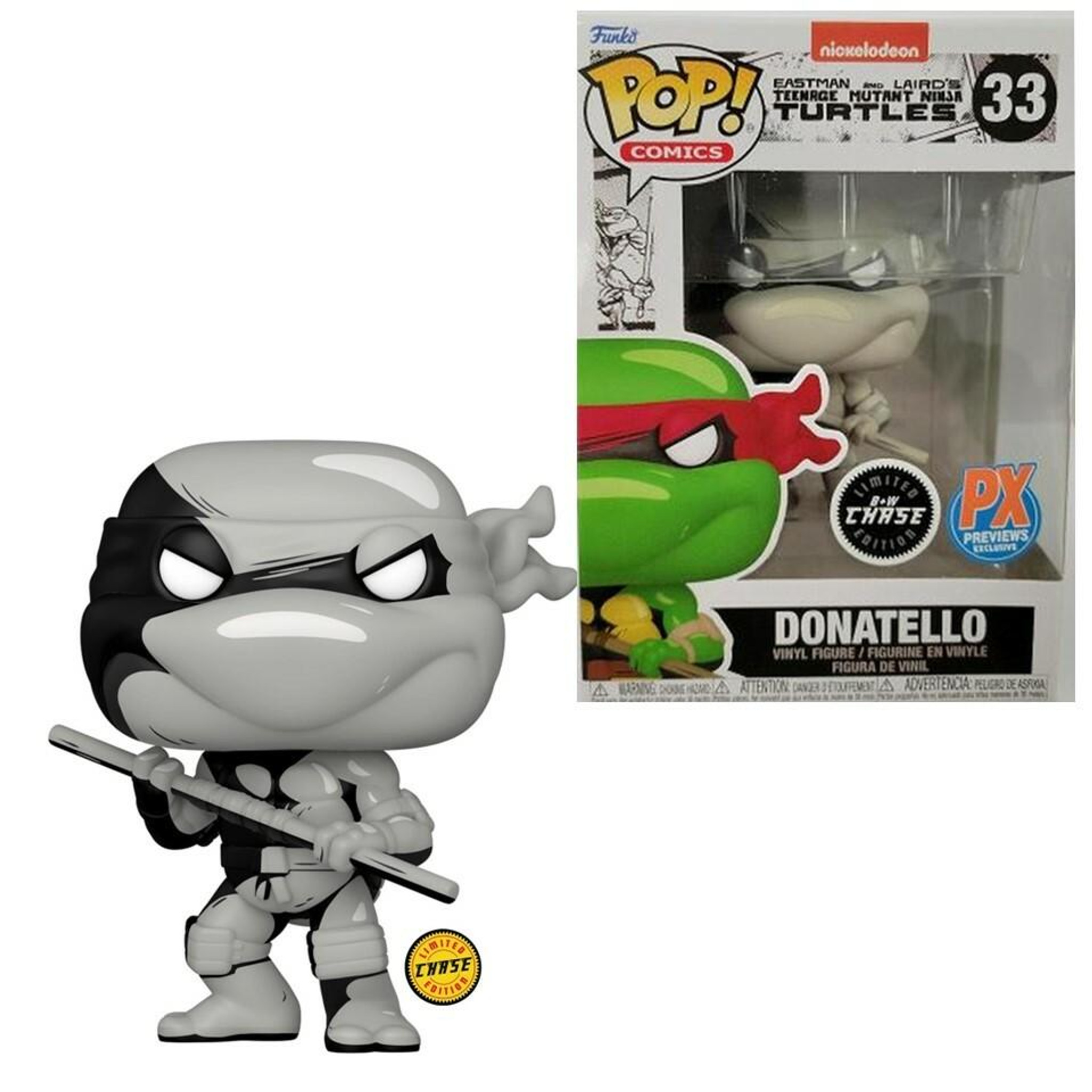 Funko Pop Donatello Black And White Chase