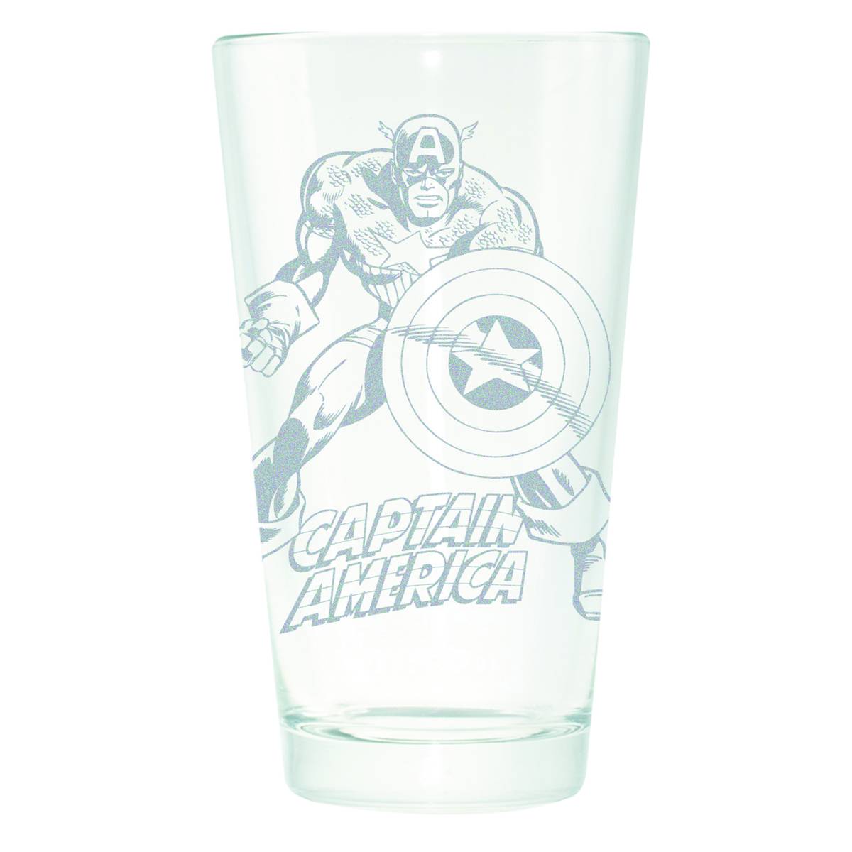 Captain America Etched Pint Glass