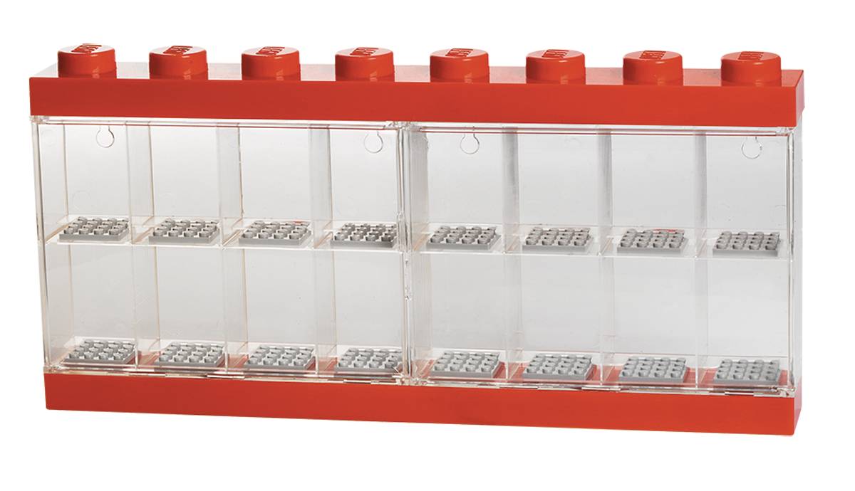 Lego Minifigure Display Case 16 Red