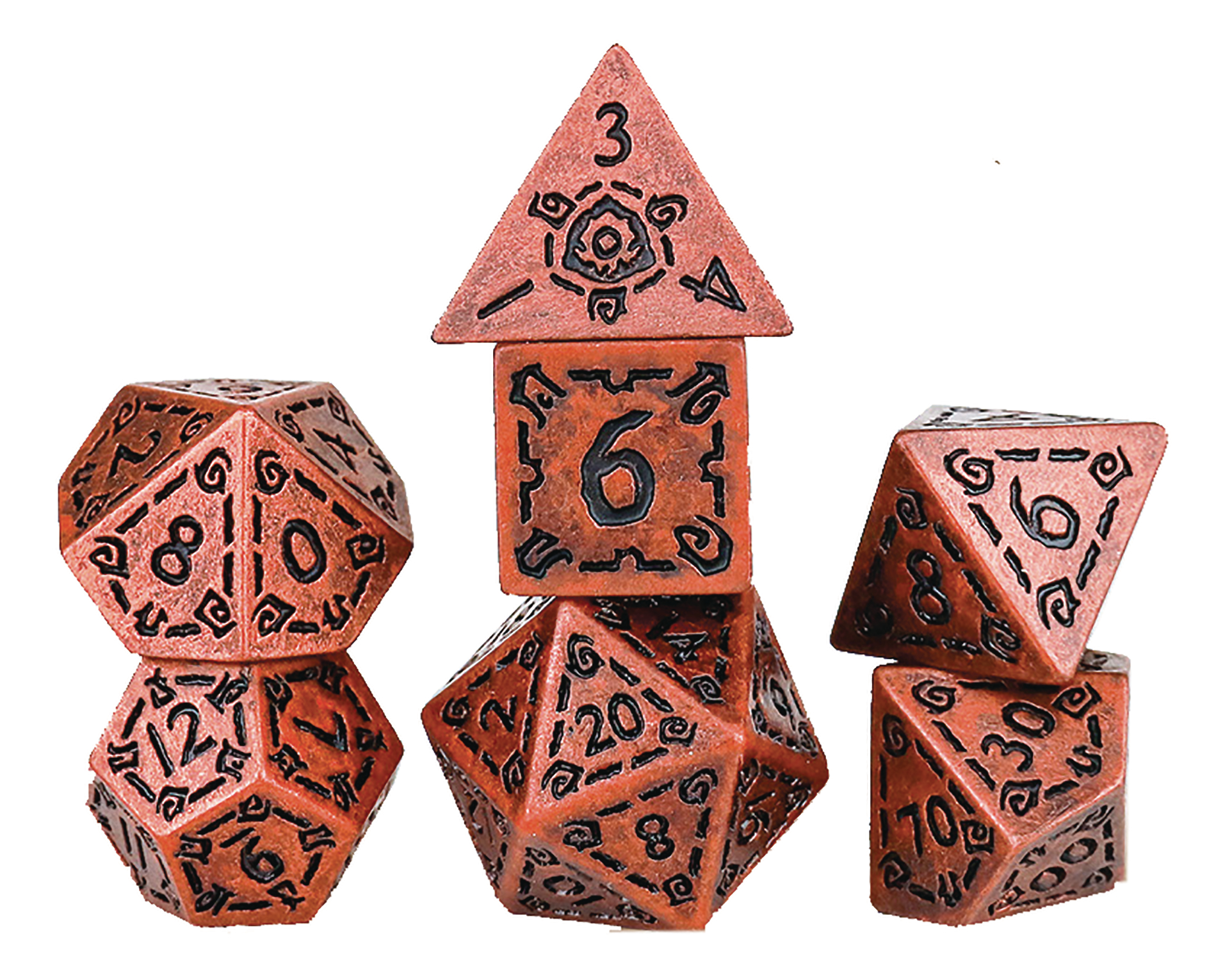 Sirius Dice RPG 7-Dice Set Illusory Metal - Copper