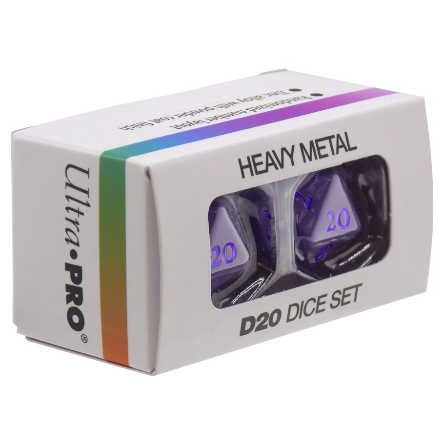 Heavy Metal Dice 2D20 Vivid Purple