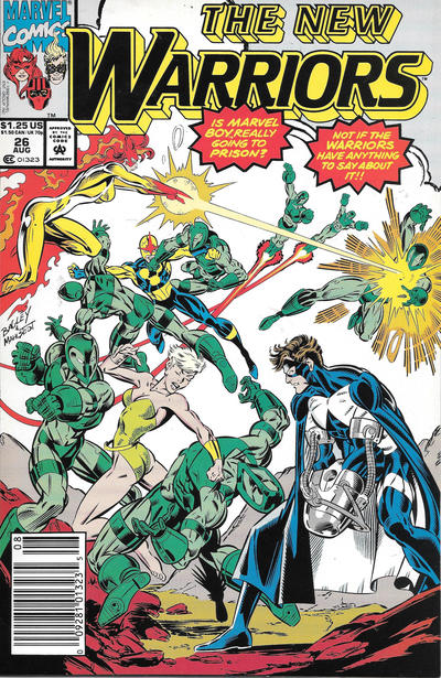 The New Warriors #26 [Newsstand]-Fine (5.5 – 7)