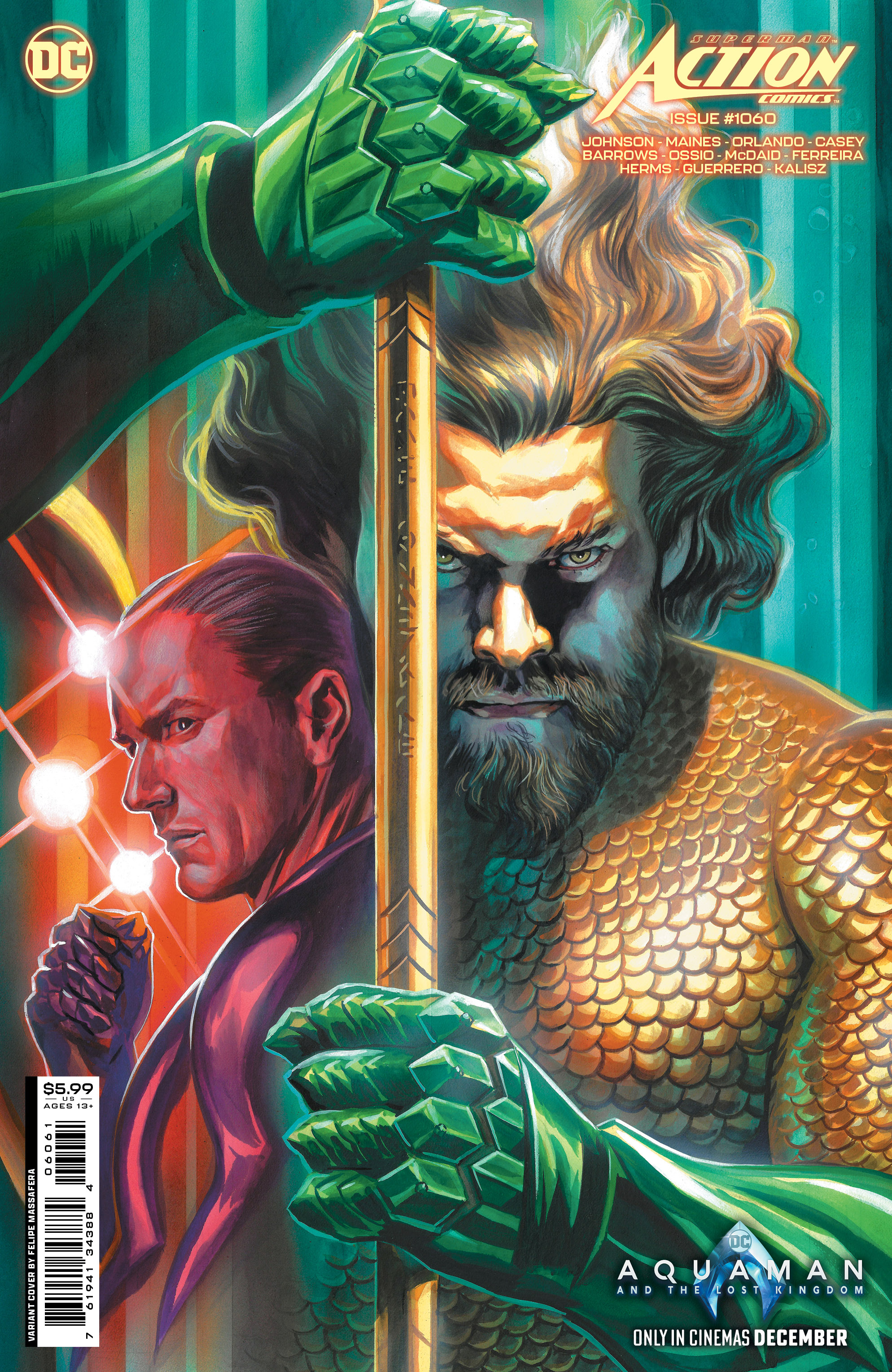Action Comics #1060 Cover D Felipe Massafera Aquaman and the Lost Kingdom Card Stock Variant 