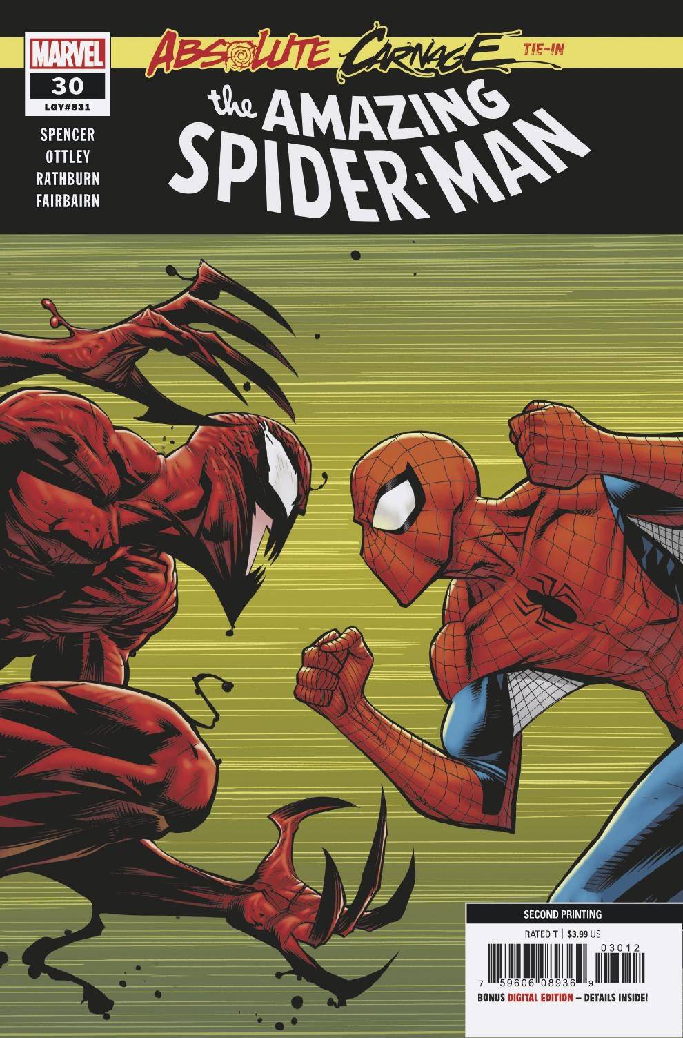 Amazing Spider-Man #30 2nd Printing Ottley Variant Ac (2018)