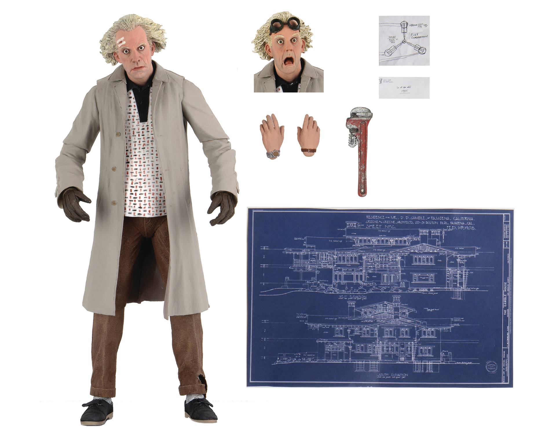 Back To the Future Doc Brown Ultimate 7 Inch Action Figure