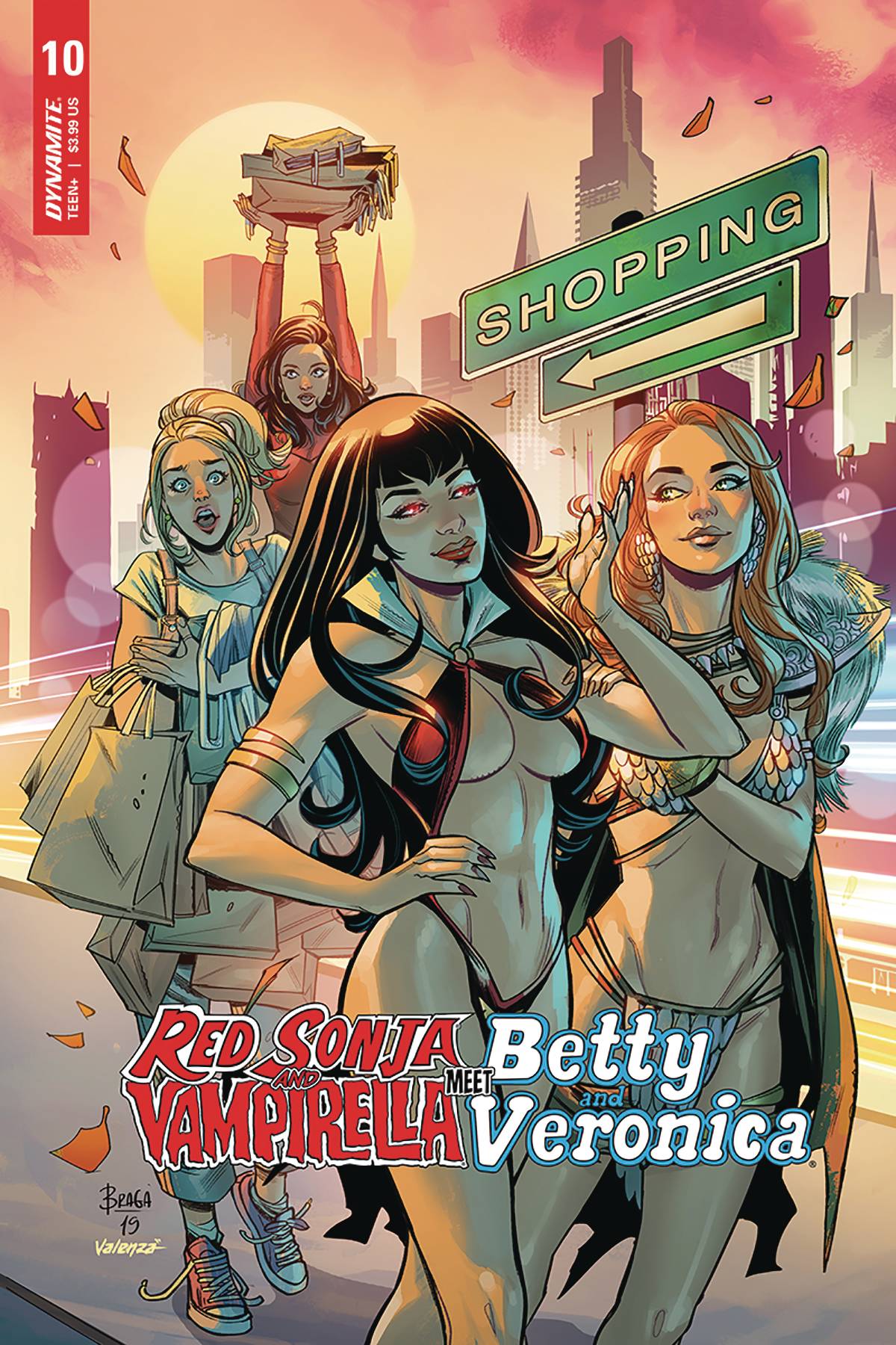 Red Sonja Vampirella Betty Veronica #10 Cover C Braga