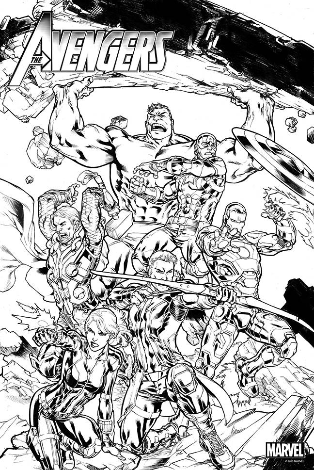 Avengers Coloring Poster