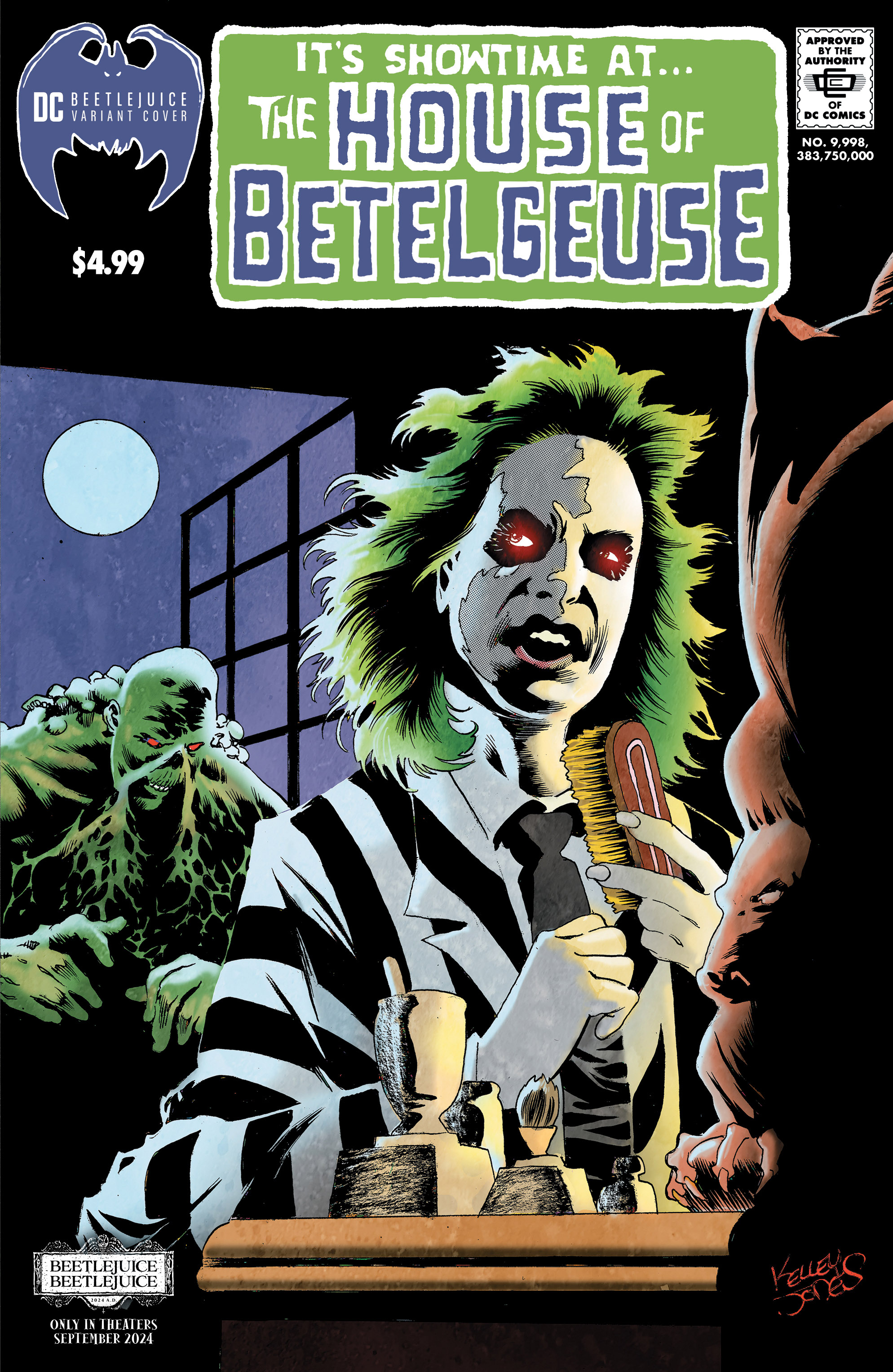 House of Secrets #92 Facsimile Edition Cover D Kelley Jones Beetlejuice Card Stock Variant (2024)