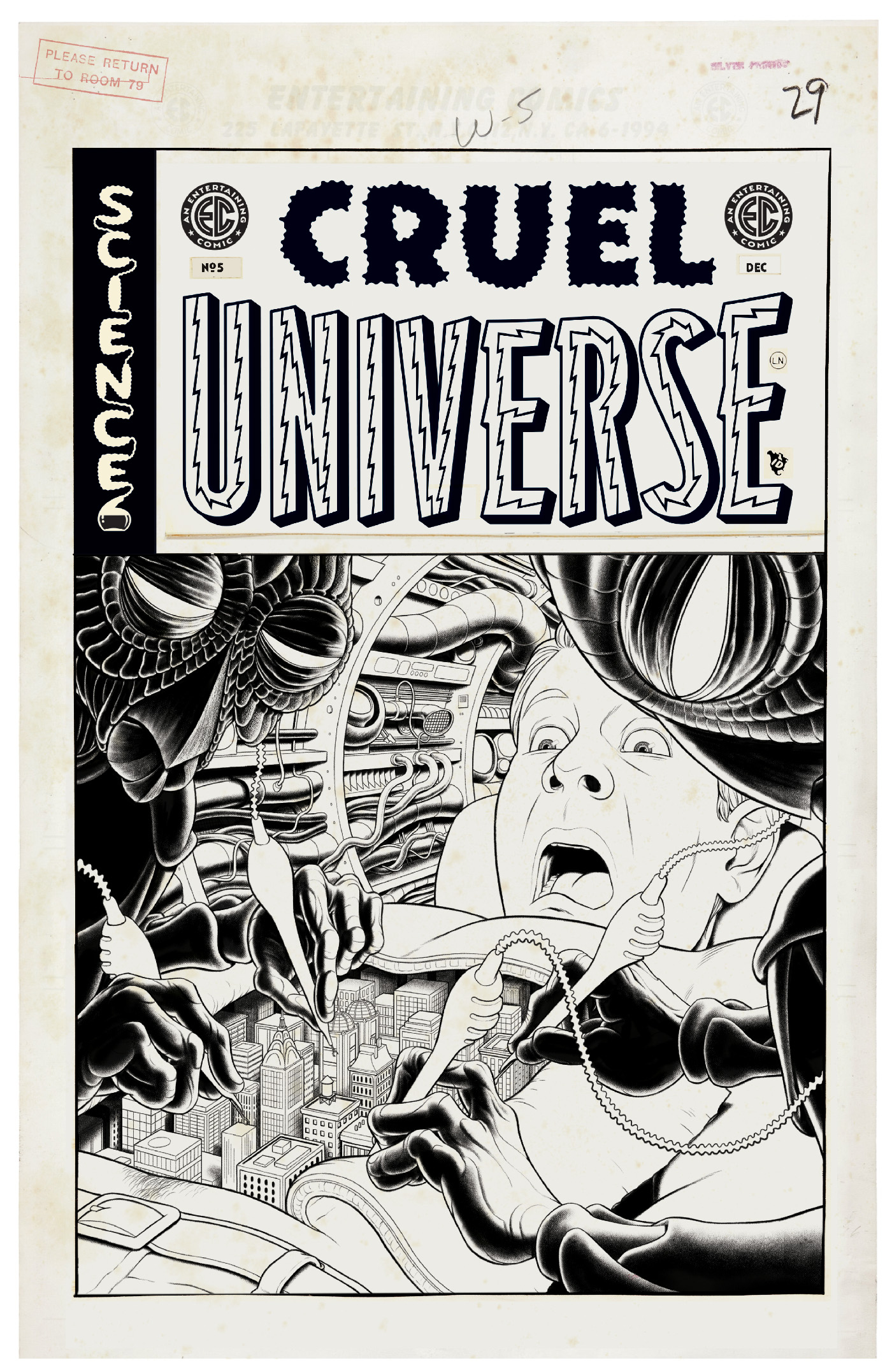 EC Cruel Universe #5 Cover D 1 for 20 Incentive Malachi Ward Black & White Artist Edition Variant (Matu (Of 5)