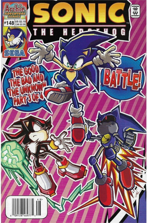 Sonic The Hedgehog #148 [Newsstand] - Vf-