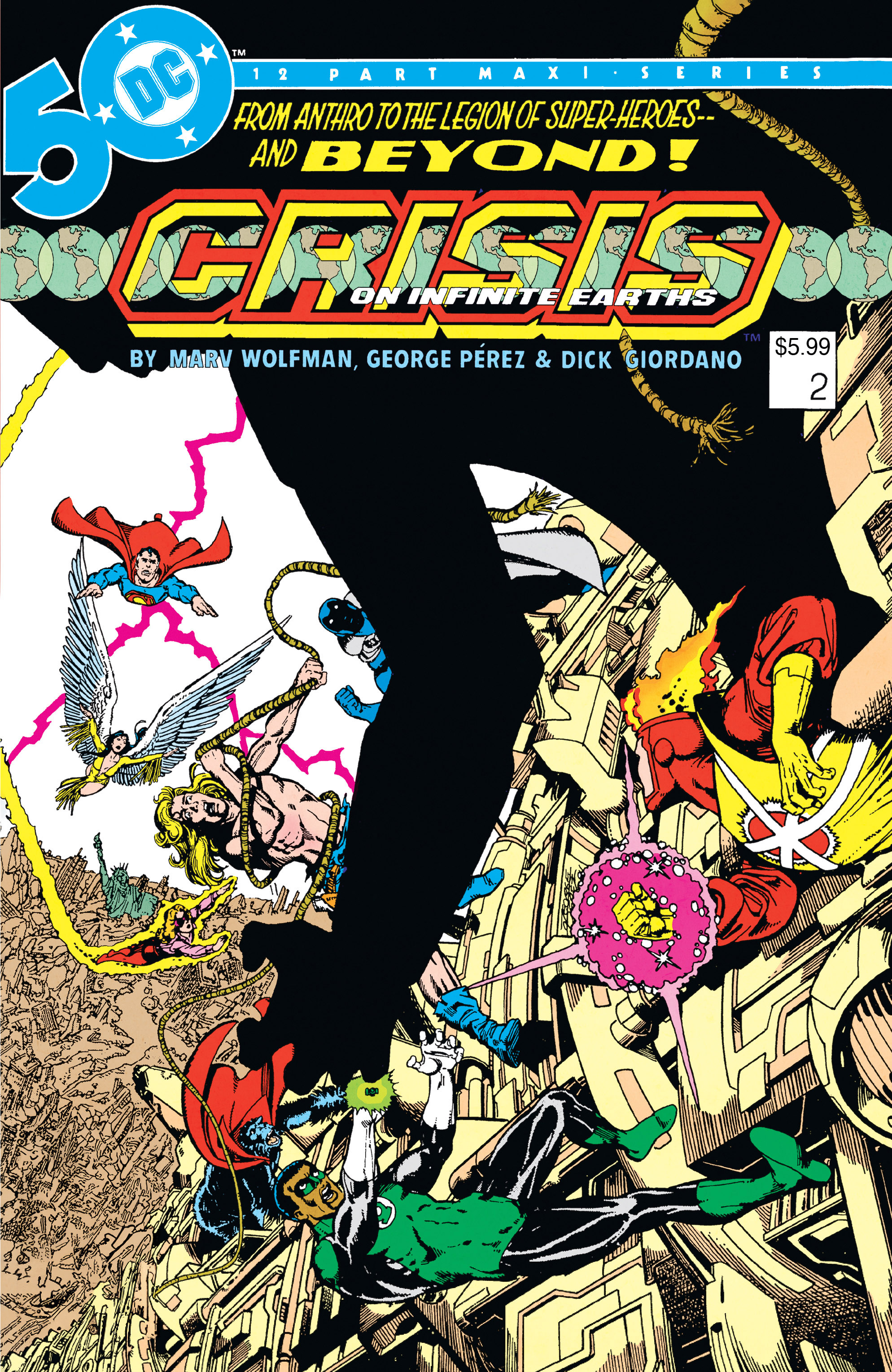 Crisis on Infinite Earth Facsimile Edition #2 (Of 12) Facsimile Edition Cover B George Perez Foil Variant