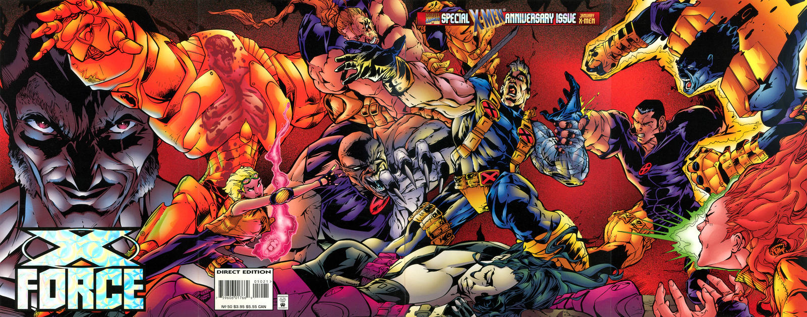 X-Force #50 [Pollina Foil-Enhanced Cover]-Fine (5.5 – 7)