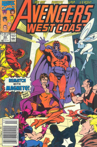 Avengers West Coast #60 [Newsstand]-Fine (5.5 – 7)