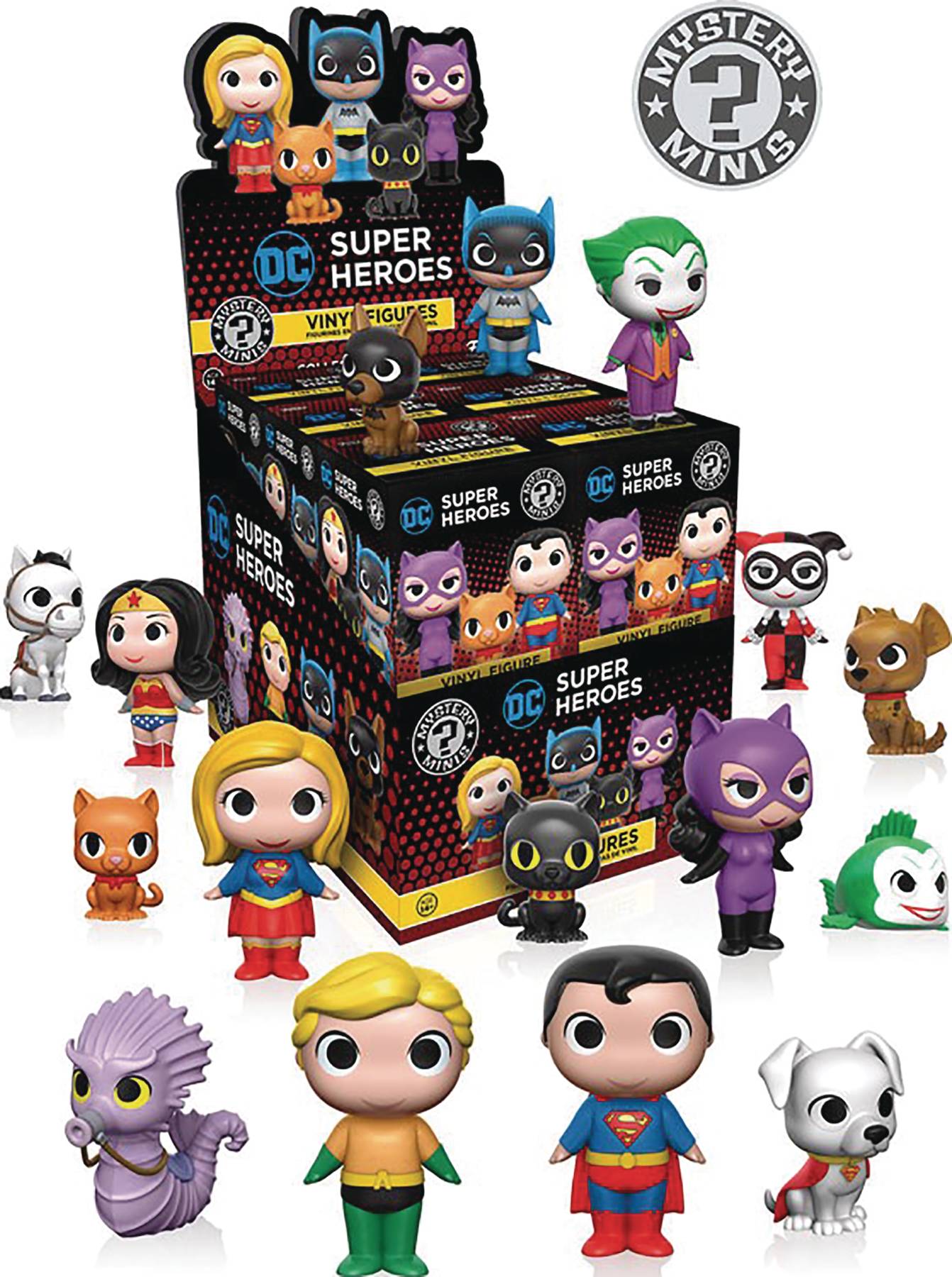 Mystery Minis DC Heroes & Pets Series 1 12 Piece Blind Mystery Box Display