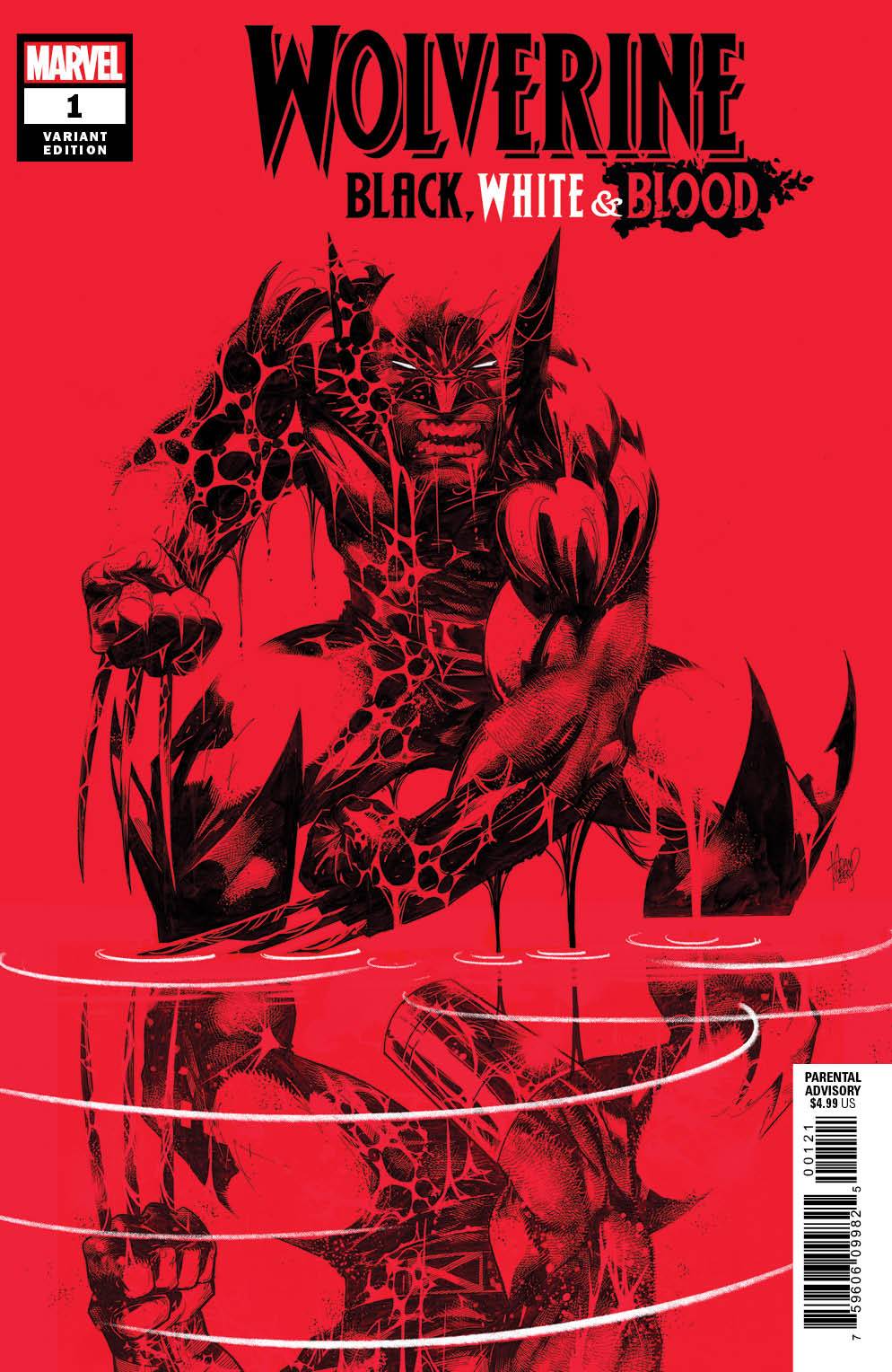 Wolverine Black White Blood #1 Kubert Variant (Of 4)