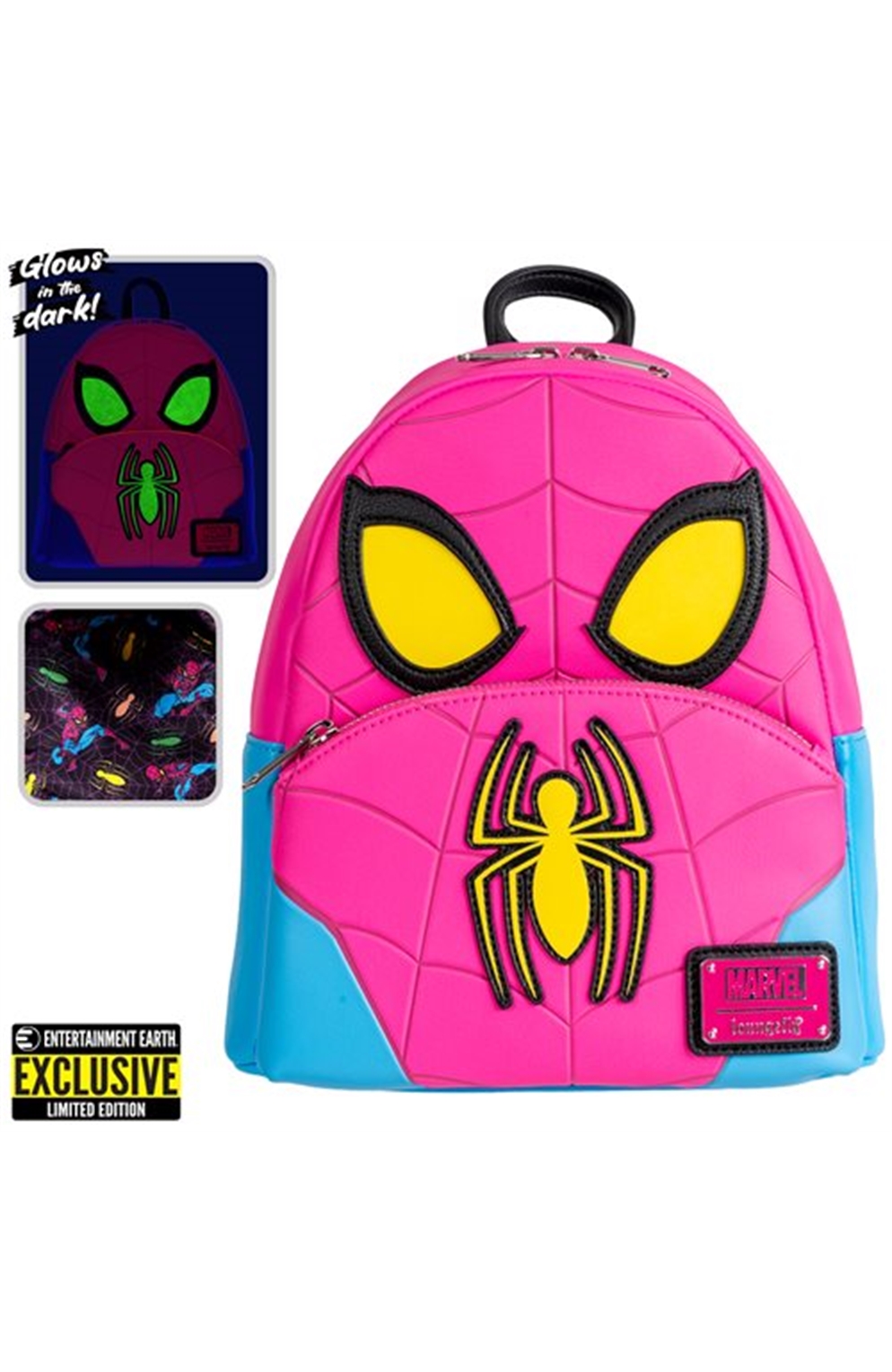 Marvel Spider-Man Cosplay Glow-In-The-Dark Mini-Backpack - Entertainment Earth Exclusive