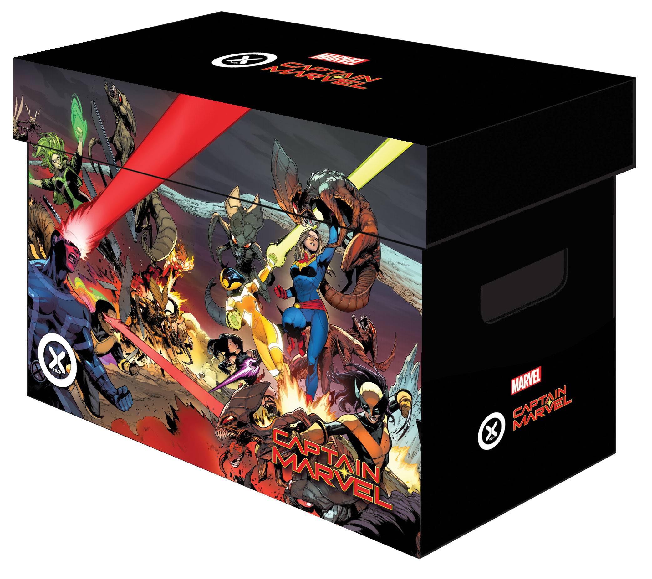 Marvel Graphic Comic Box Capt Marvel X-Men