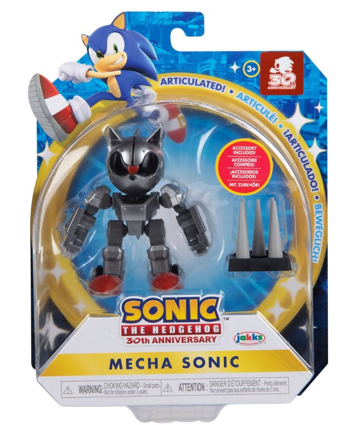 Sonic the Hedgehog Wave 19 Mecha Sonic with Spike Trap 4-Inch Action Figure