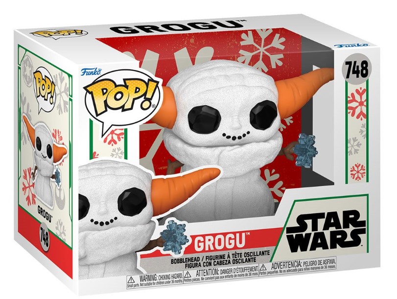 Star Wars: The Mandalorian Holiday Grogu Snowman Funko Pop! Vinyl Figure #748