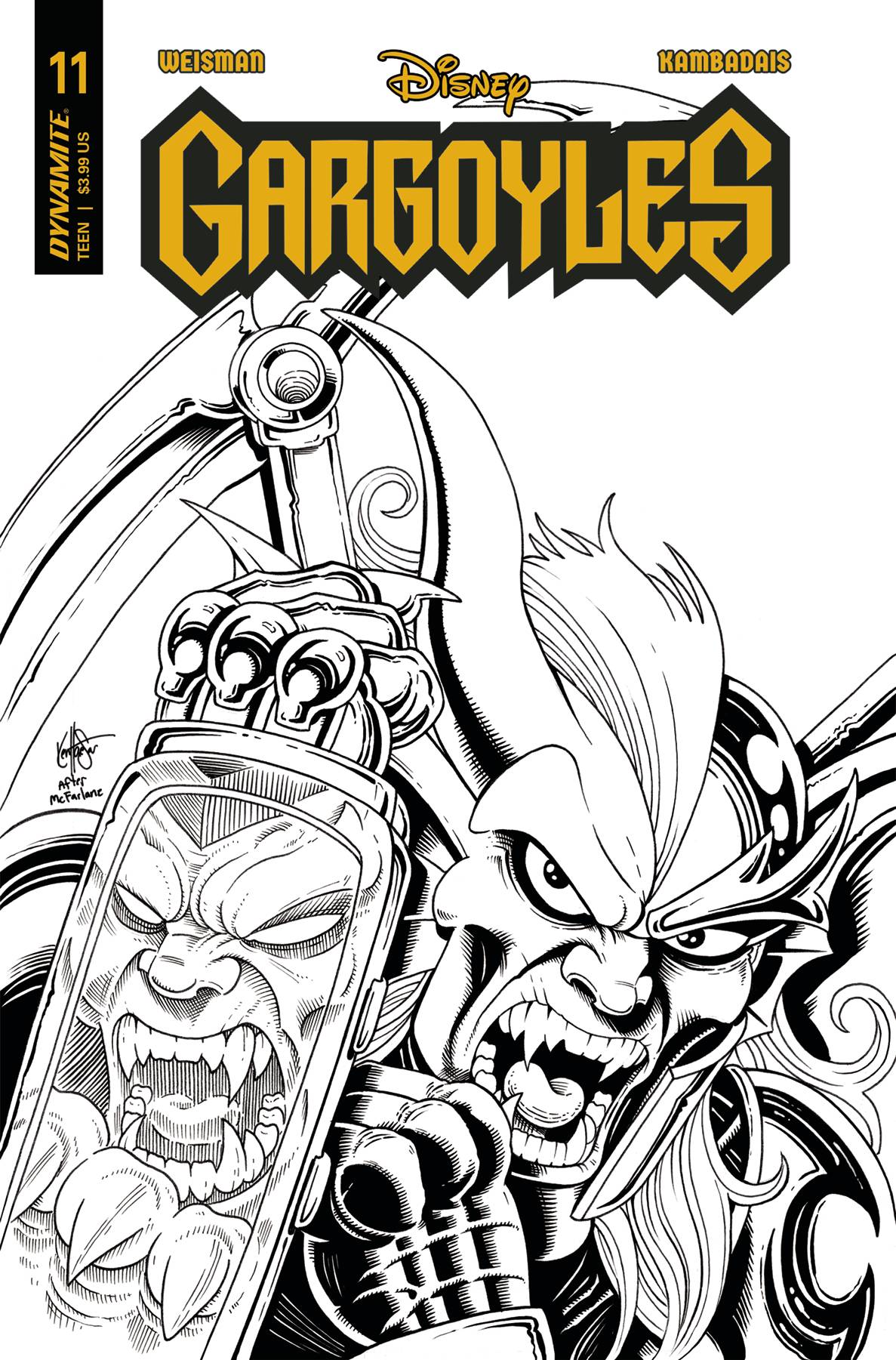 Gargoyles #11 Cover Q 7 Copy Last Call Ken Haeser Line Art