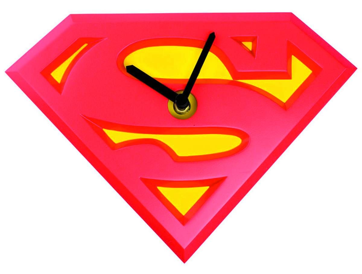 Superman Logo Wobble Clock