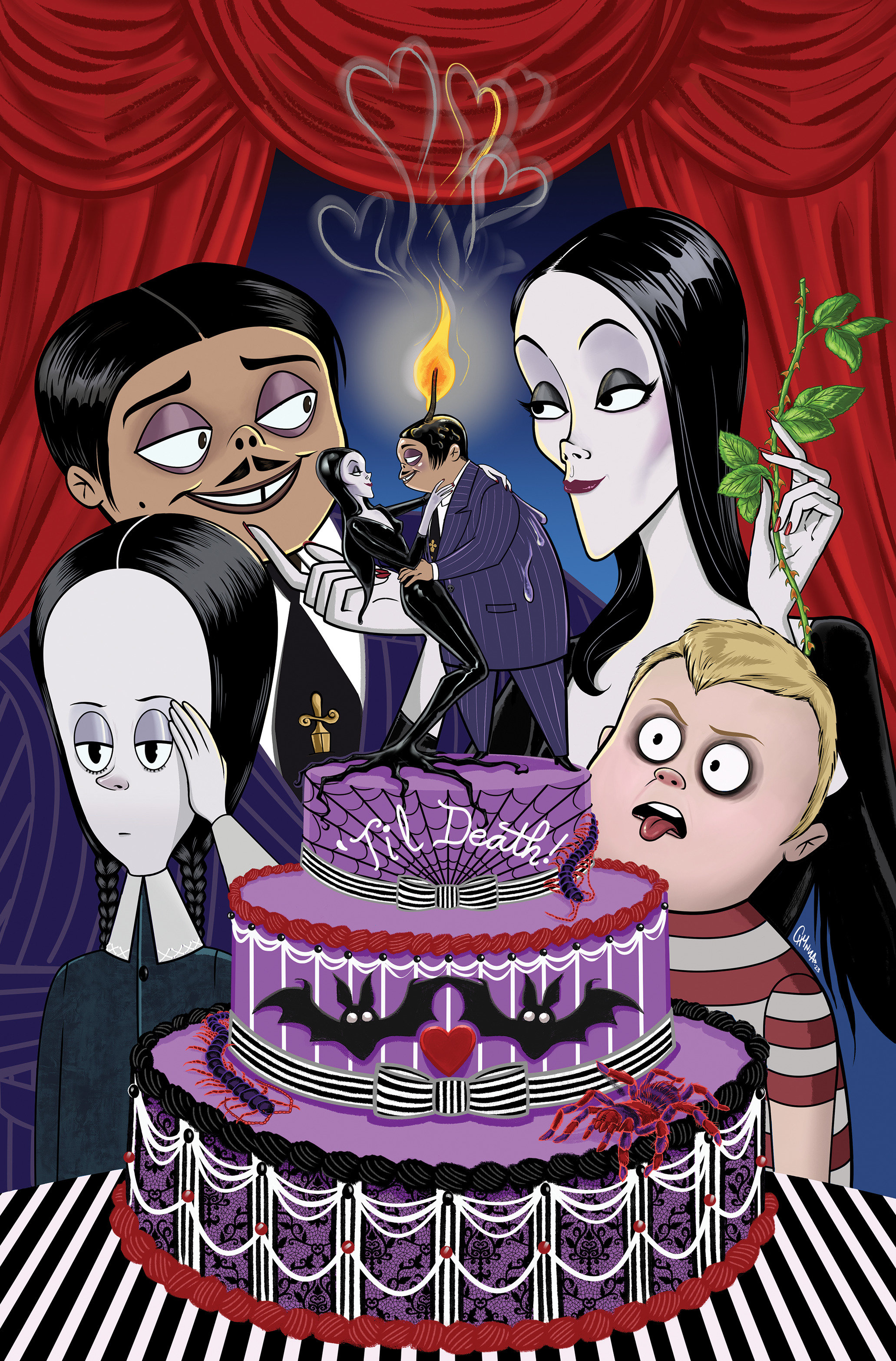 The Addams Family: Charlatan's Web #1 Cover Clugston Flores Full Art 1 for 10 Incentive
