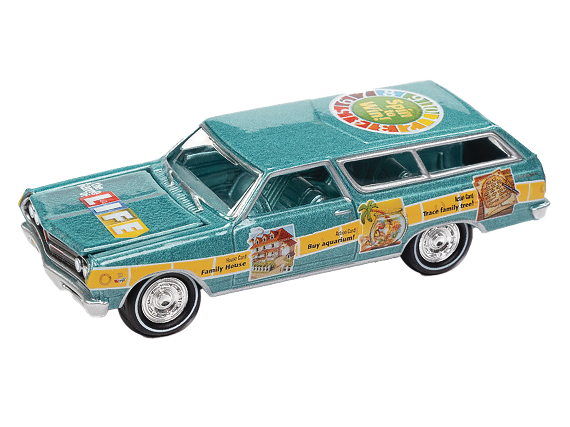 Johnny Lightning 1965 Game of Life Chevy Wagon 1/64 Die-Cast Car