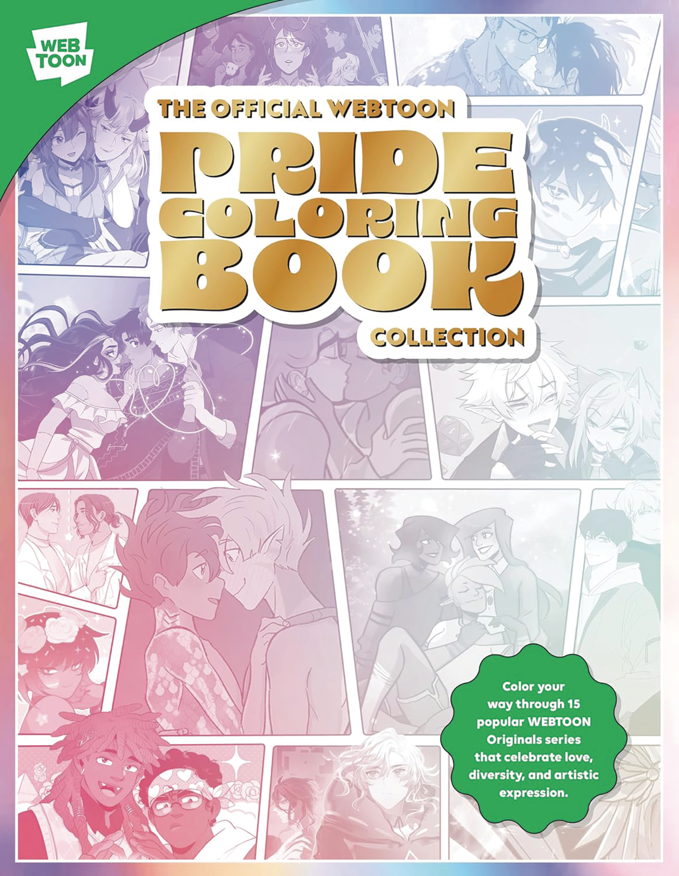 Official Webtoon Pride Coloring Book Collection Soft Cover (Mature)